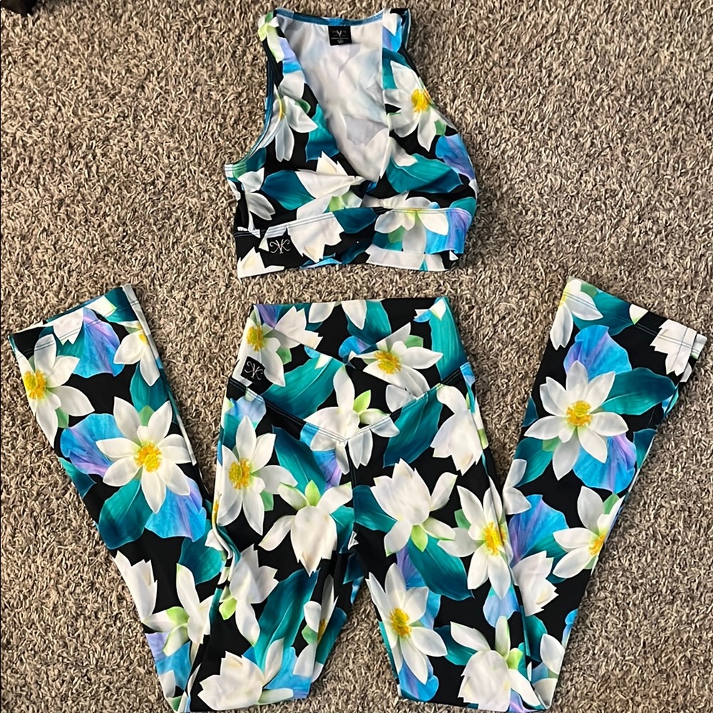 Kandi Kouture Floral Set with Blue and Green Accents